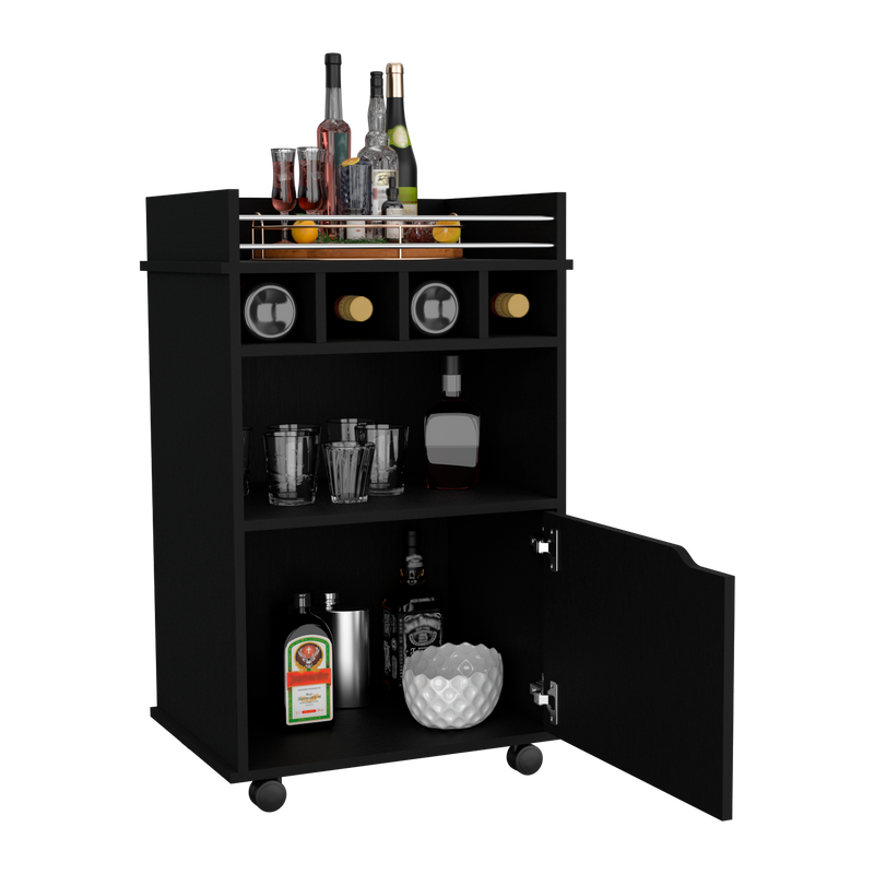 Bar Carro Phoenix Wengue 55x88.9cm Con Ruedas