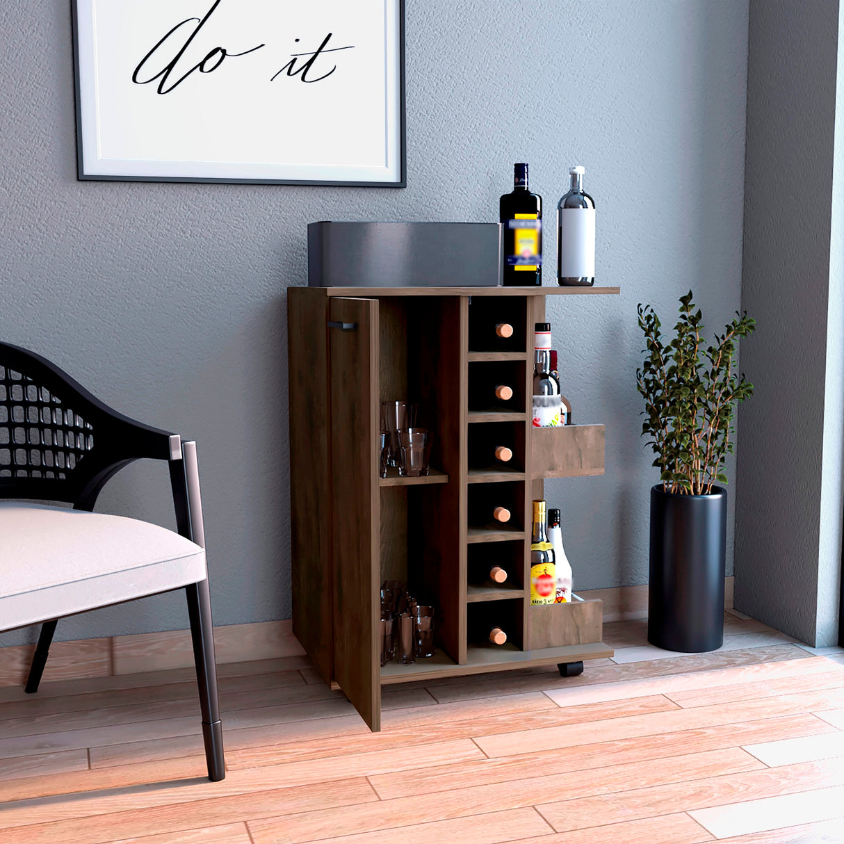 Bar Bajo Andorra Bellota 60x82.1cm con Portabotellas - Bares | Bylmo