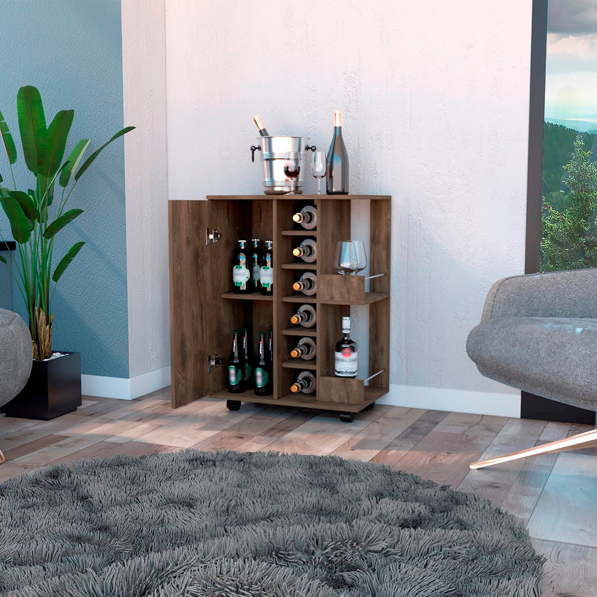 Bar Bajo Andorra Bellota 60x82.1cm con Portabotellas - Bares | Bylmo