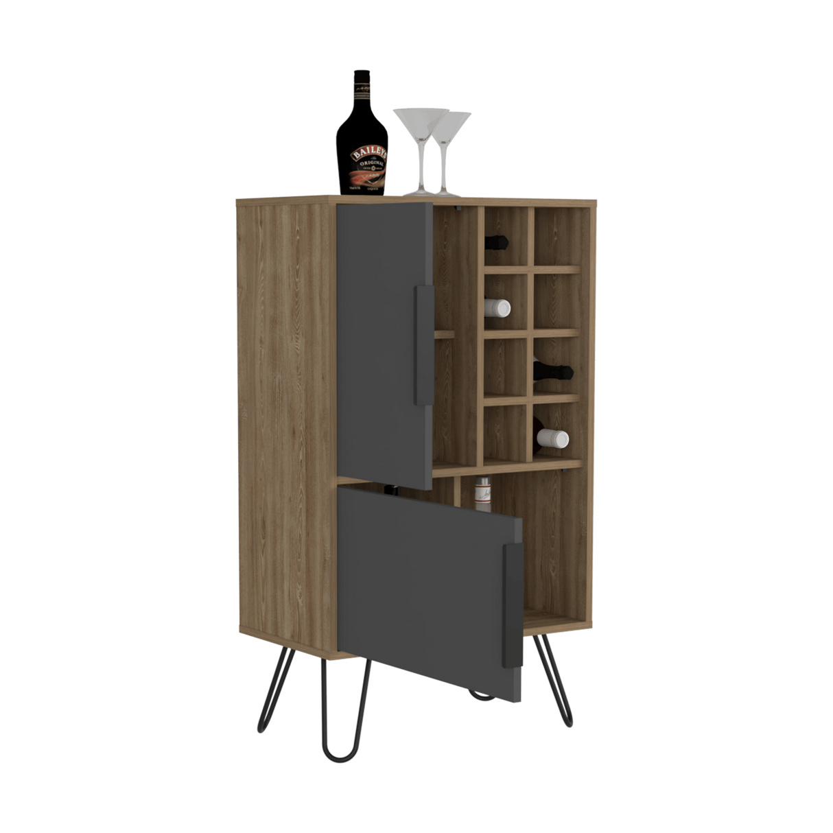 Bar Vegas Miel 60.9x104.1cm con Portabotellas - Bares | Bylmo