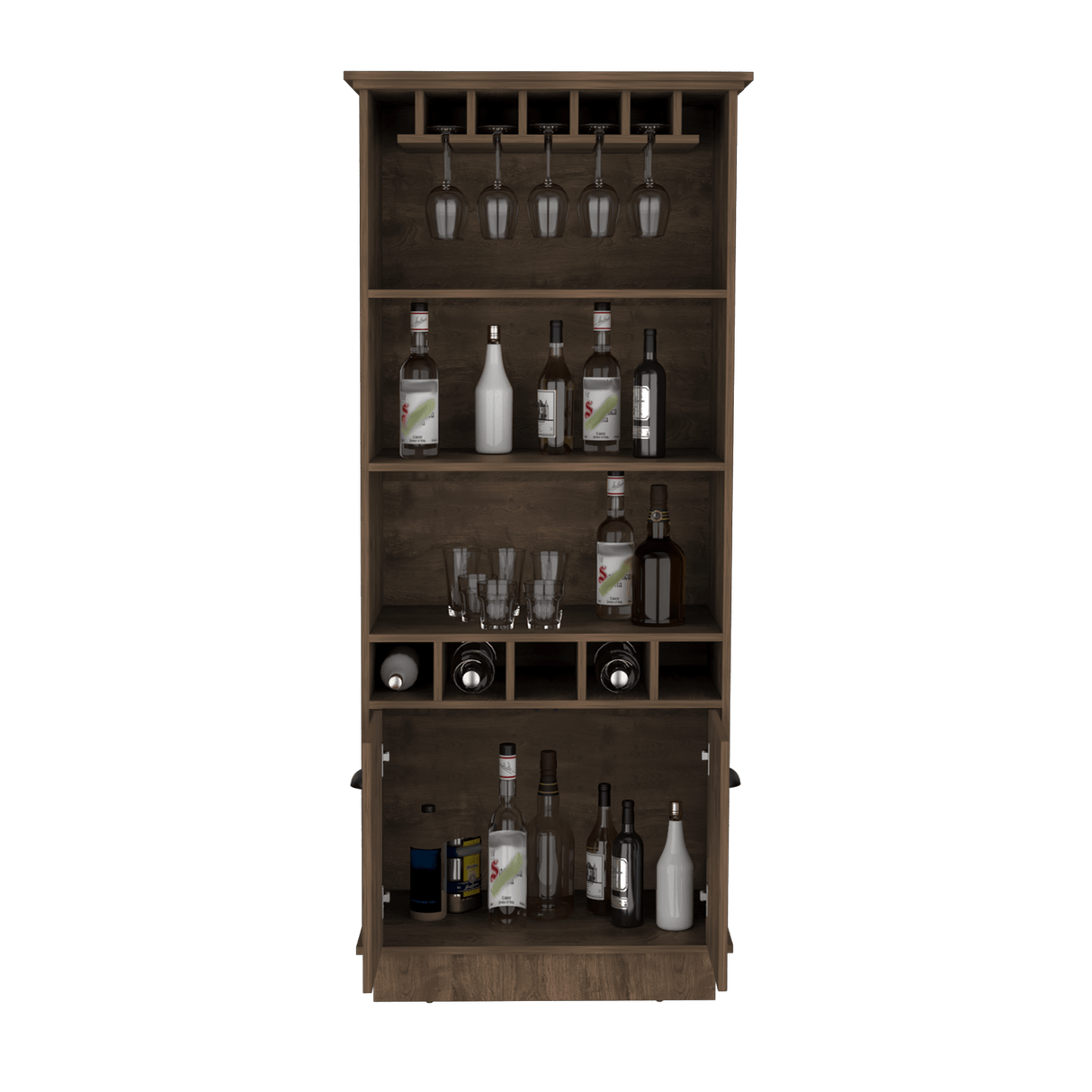 Bar Dundee Bellota 74.7x177cm con Portacopas y Portabotellas - Bares | Bylmo