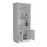 Bar Dundee Blanco 74.7x177cm con Portacopas y Portabotellas - Bares | Bylmo