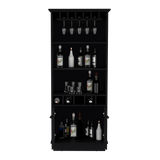 Bar Dundee Wengue 74.7x177cm con Portacopas y Portabotellas - Bares | Bylmo