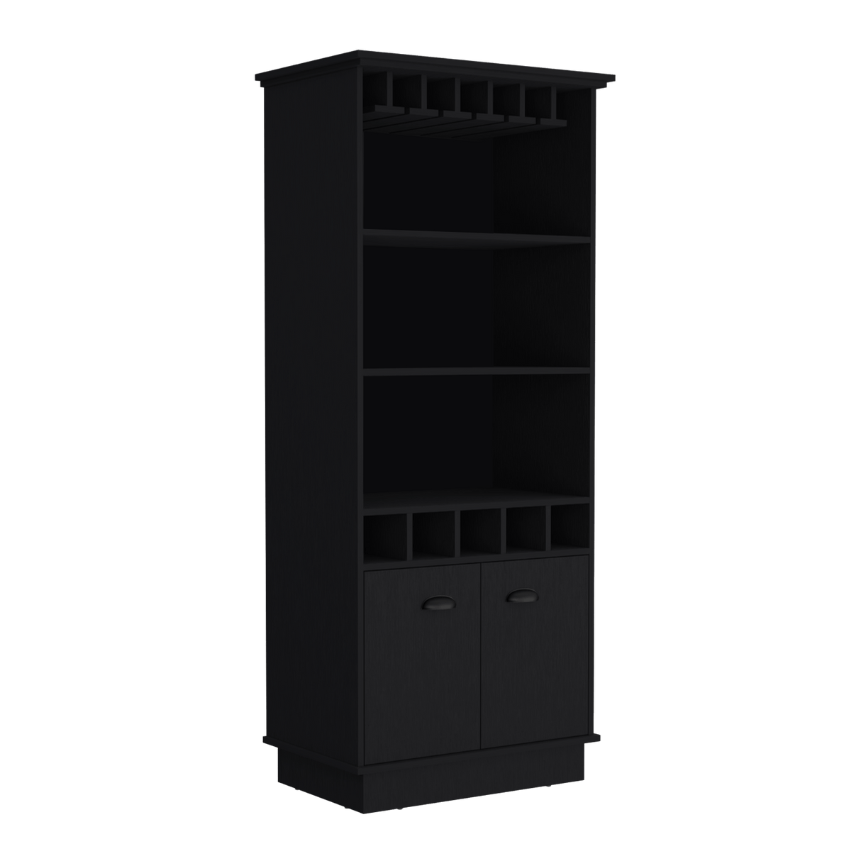 Bar Dundee Wengue 74.7x177cm con Portacopas y Portabotellas - Bares | Bylmo