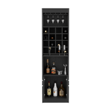 Bar Alto Kava Wengue 51X180.6cm con Portacopas y Portabotellas - Bares | Bylmo