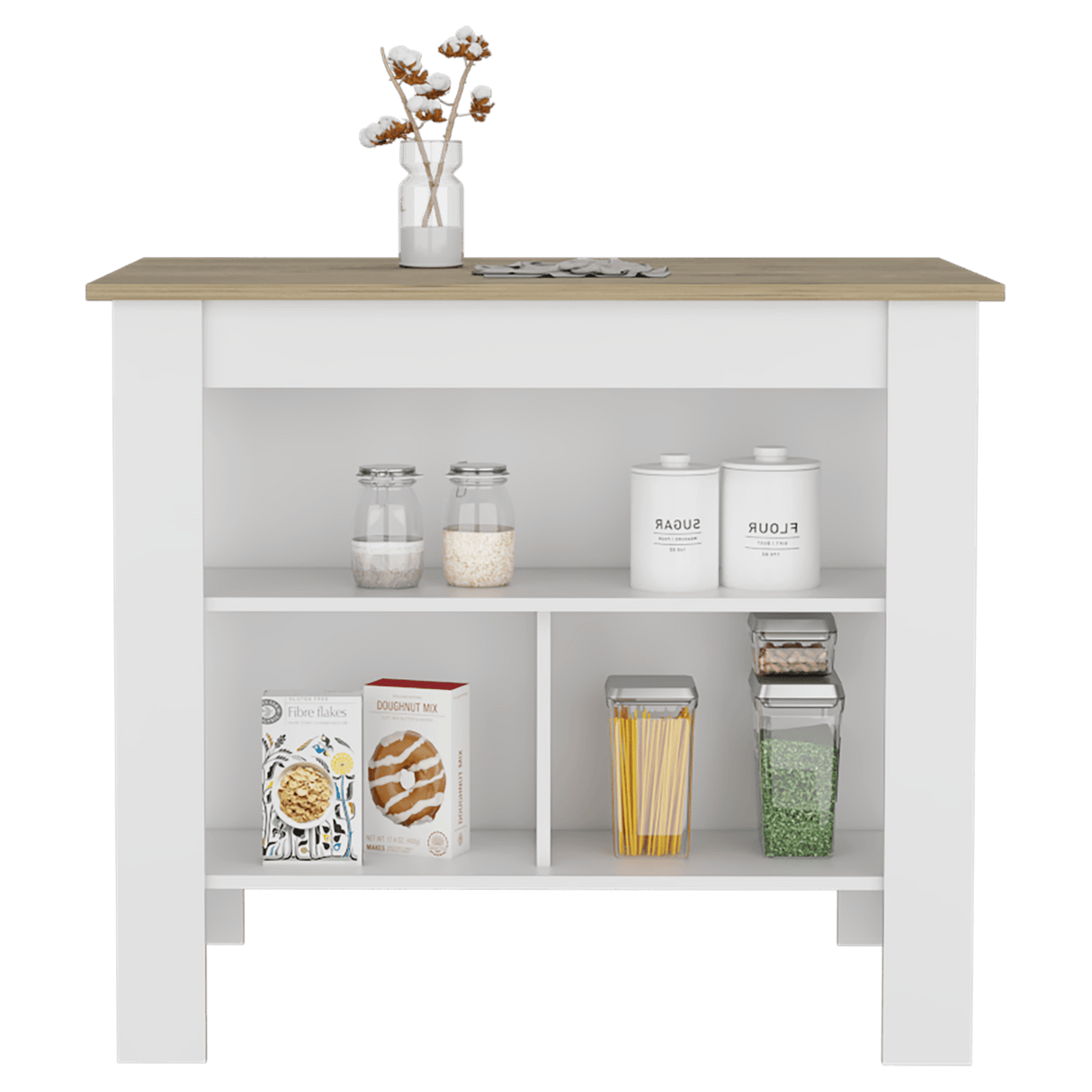Mueble Auxiliar de Cocina Cala Blanco 103x90cm con Entrepaños - Barras y Muebles Auxiliares | Bylmo