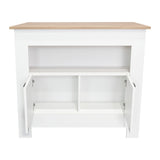 Isla de Cocina Arlet Blanco 103x89.9cm con Entrepaños y Compartimientos - Barras y Muebles Auxiliares | Bylmo