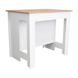 Isla de Cocina Arlet Blanco 103x89.9cm con Entrepaños y Compartimientos - Barras y Muebles Auxiliares | Bylmo