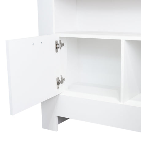 Isla de Cocina Arlet Blanco 103x89.9cm con Entrepaños y Compartimientos - Barras y Muebles Auxiliares | Bylmo
