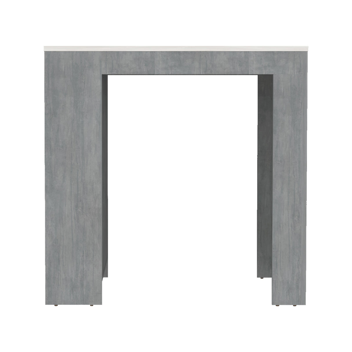Isla de Cocina Portree Cemento 92x91.3cm con Dos Entrepaños - Barras y Muebles Auxiliares | Bylmo