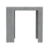 Isla de Cocina Portree Cemento 92x91.3cm con Dos Entrepaños - Barras y Muebles Auxiliares | Bylmo