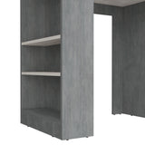 Isla de Cocina Portree Cemento 92x91.3cm con Dos Entrepaños - Barras y Muebles Auxiliares | Bylmo