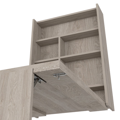 Barra de Cocina Empotrable Vatta Ceniza 60x80cm Plegable con Entrepaños - Barras y Muebles Auxiliares | Bylmo