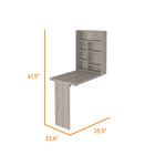 Barra De Cocina Empotrable Vatta Ceniza 60x80cm Plegable Con Entrepaños