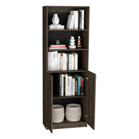 Biblioteca Home Maxi Bellota Wengue 62.8x180.6cm con Cuatro Entrepaños - Bibliotecas y Estanterías | Bylmo