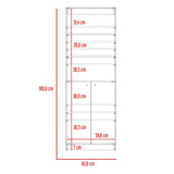 Biblioteca Home Maxi Bellota Wengue 62.8x180.6cm con Cuatro Entrepaños - Bibliotecas y Estanterías | Bylmo