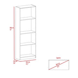 Biblioteca Home Wengue 62.8x180.6cm con Tres Entrepaños - Bibliotecas y Estanterías | Bylmo