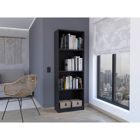 Biblioteca Home Wengue 62.8x180.6cm con Tres Entrepaños - Bibliotecas y Estanterías | Bylmo