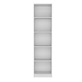 Biblioteca Home XS Blanca 45x180.6cm con Cuatro Entrepaños - Bibliotecas y Estanterías | Bylmo