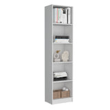 Biblioteca Home XS Blanca 45x180.6cm con Cuatro Entrepaños - Bibliotecas y Estanterías | Bylmo