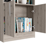 Biblioteca Simma Ceniza 63.2x180.6cm con Tres Entrepaños - Bibliotecas y Estanterías | Bylmo