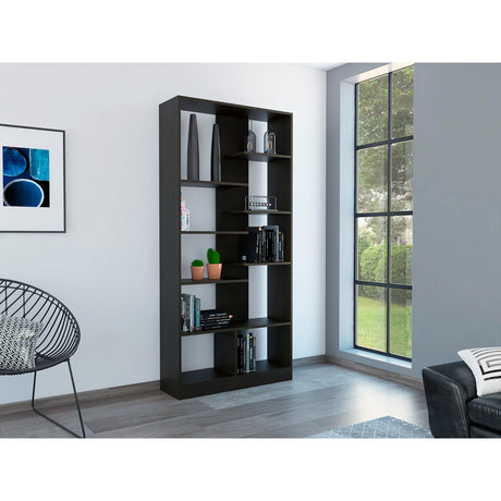 Biblioteca Yata Wengue 80x170cm con Siete Entrepaños - Bibliotecas y Estanterías | Bylmo