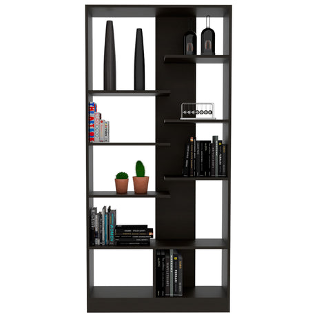 Biblioteca Yata Wengue 80x170cm con Siete Entrepaños - Bibliotecas y Estanterías | Bylmo