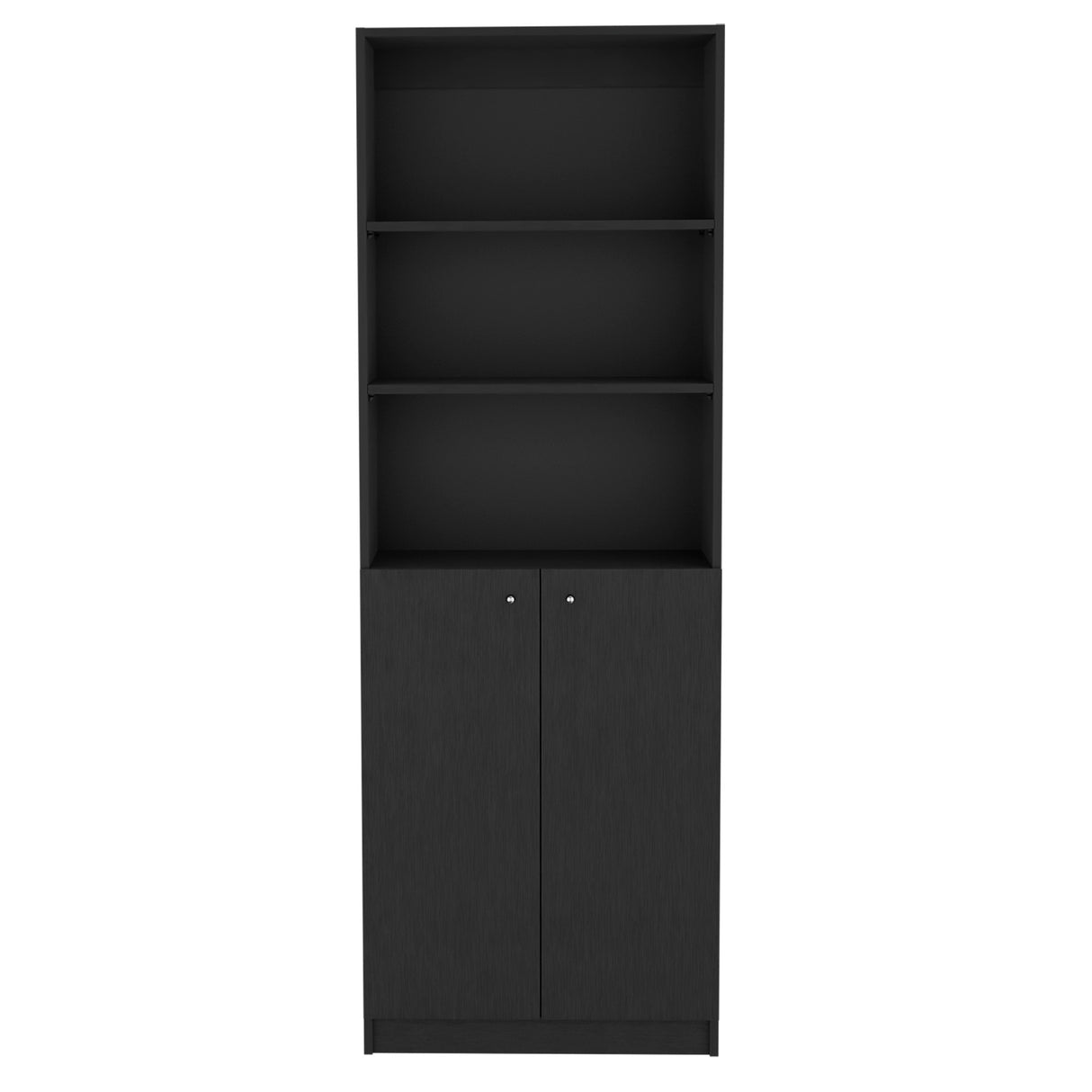 Estantería Home Wengue 62.8x180.6cm con Puertas y Cuatro Entrepaños - Bibliotecas y Estanterías | Bylmo