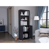 Estantería Home Wengue 62.8x180.6cm con Puertas y Cuatro Entrepaños - Bibliotecas y Estanterías | Bylmo