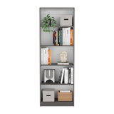 Estantería Home Plomo 62.8x180.6cm con Cuatro Entrepaños - Bibliotecas y Estanterías | Bylmo