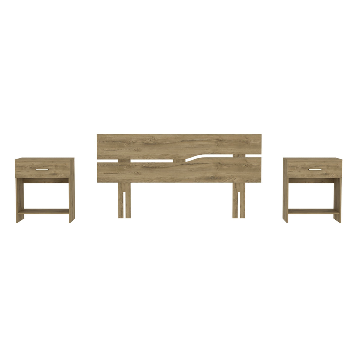 Combo Cabecero Provenza Macadamia 155x80cm con Dos Mesas de Noche - Cabeceros | Bylmo