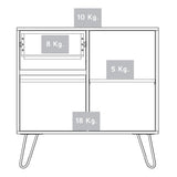 Aparador Zeta Bellota 80x80cm con Tres Cajones y Patas - Cajoneras y Comodas | Bylmo