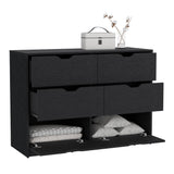 Cómoda Basilea Wengue 107x77.6cm con Cuatro Cajones - Cajoneras y Comodas | Bylmo
