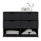 Cómoda Basilea Wengue 107x77.6cm con Cuatro Cajones - Cajoneras y Comodas | Bylmo
