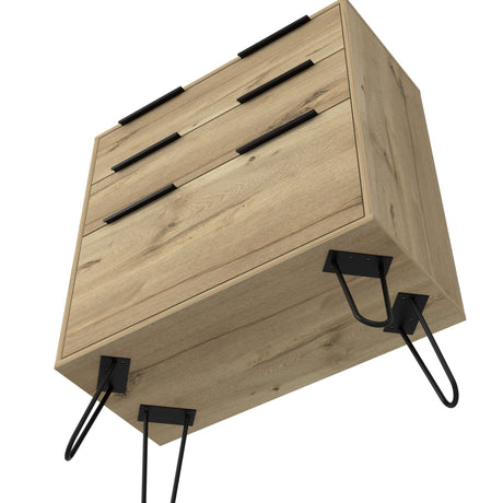 Cómoda Augusta Duna 76.5x90.3cm con Tres Cajones - Cajoneras y Comodas | Bylmo