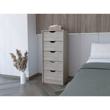 Cómoda Basilea Cemento 45x107.8cm con Cinco Cajones - Cajoneras y Comodas | Bylmo