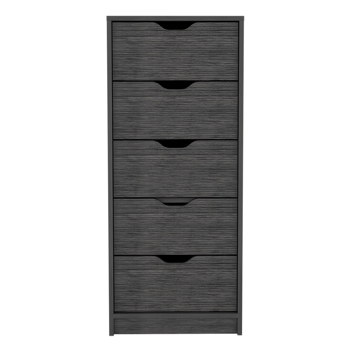 Cómoda Basilea Roble Gris 45x107.8cm con Cinco Cajones - Cajoneras y Comodas | Bylmo