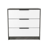 Cómoda Kaia Roble Gris 70x68.7cm Con Tres Cajones - Cajoneras y Comodas | Bylmo