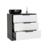 Cómoda Kaia Roble Gris 70x68.7cm Con Tres Cajones - Cajoneras y Comodas | Bylmo