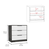 Cómoda Kaia Roble Gris 70x68.7cm Con Tres Cajones - Cajoneras y Comodas | Bylmo