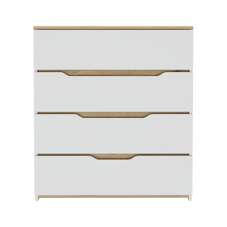 Cómoda Zoe Blanca Nevado 80x89cm con Cuatro Cajones - Cajoneras y Comodas | Bylmo