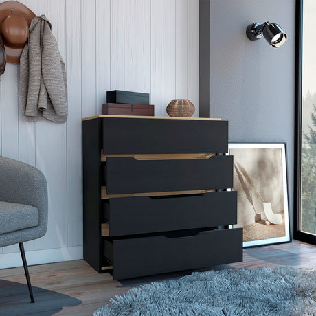 Cómoda Zoe Wengue 80x89cm con Tres Cajones - CAJONERAS Y COMODAS | Bylmo