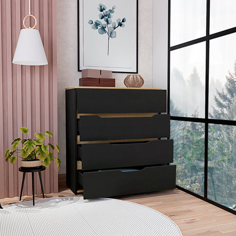 Cómoda Zoe Wengue 80x89cm con Tres Cajones - CAJONERAS Y COMODAS | Bylmo