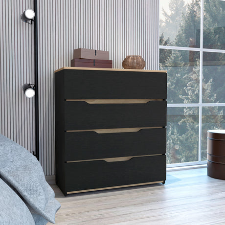 Cómoda Zoe Wengue 80x89cm con Tres Cajones - CAJONERAS Y COMODAS | Bylmo