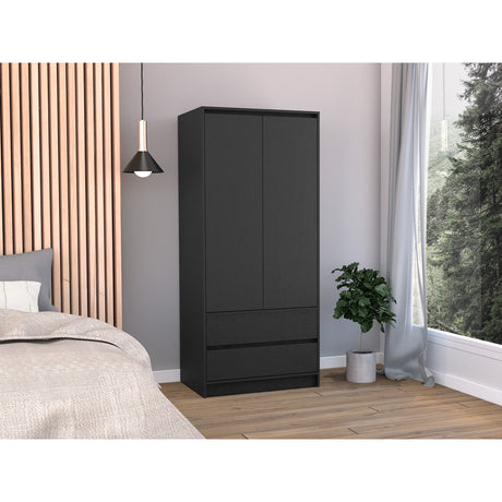 Closet Austin Wengue 80x180cm con Dos Cajones - Closets | Bylmo