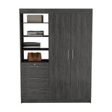 Closet Kenya Roble Gris 150x200.75cm con Tres Cajones - Closets | Bylmo