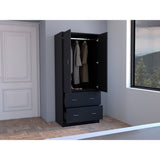 Closet Taly Wengue 78.7x180.1cm con Dos Cajones - Closets | Bylmo