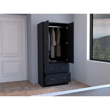 Closet Taly Wengue 78.7x180.1cm con Dos Cajones - Closets | Bylmo