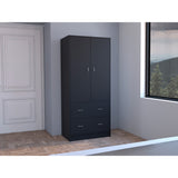 Closet Taly Wengue 78.7x180.1cm con Dos Cajones - Closets | Bylmo