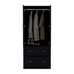 Closet Taly Wengue 78.7x180.1cm Con Dos Cajones